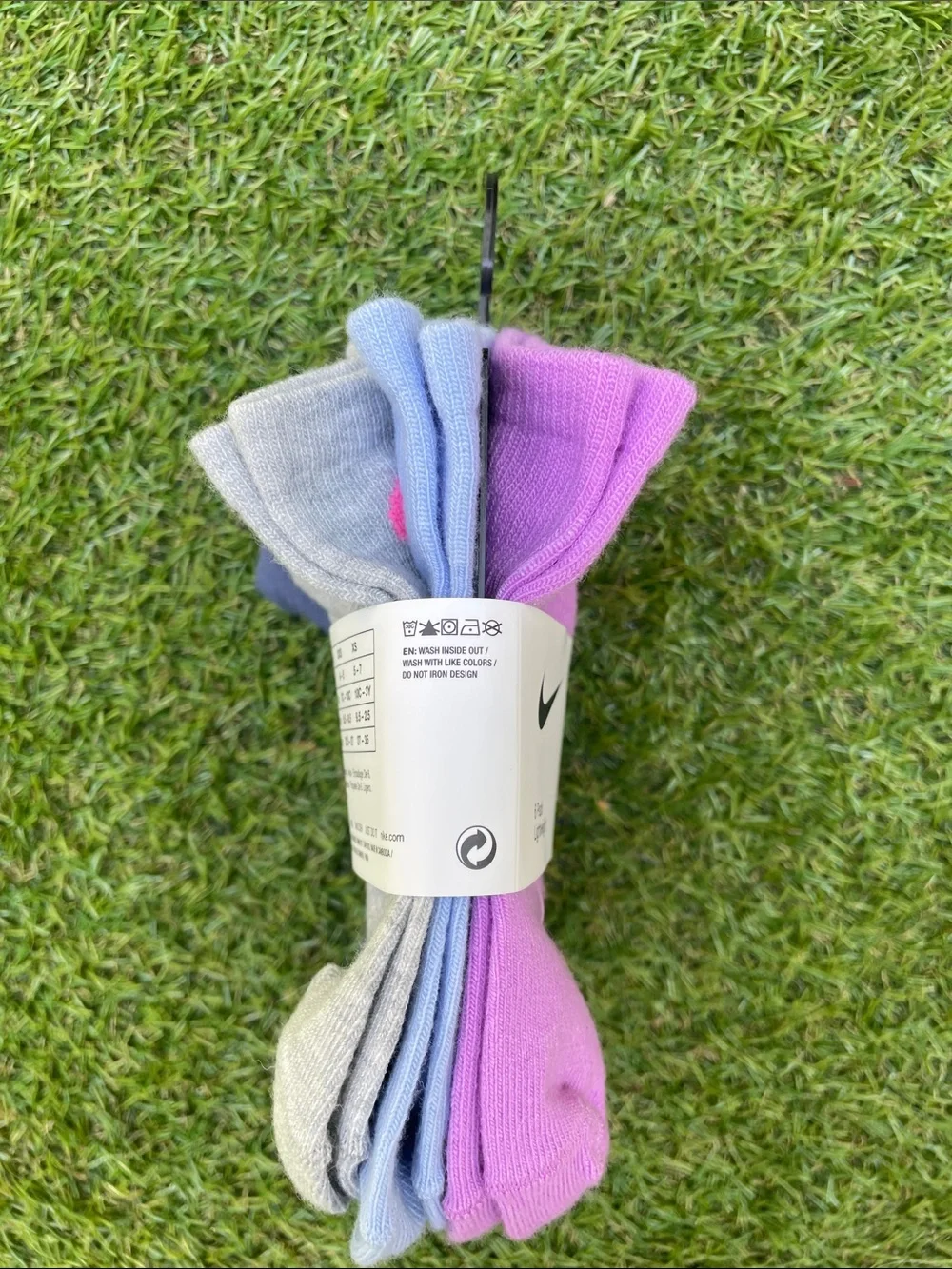 Nike Kids Ankle Socks - Pink & Purple (6-Pack)
